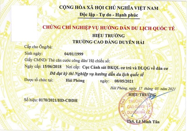 Chứng chỉ hướng dẫn viên du lịch quốc tế