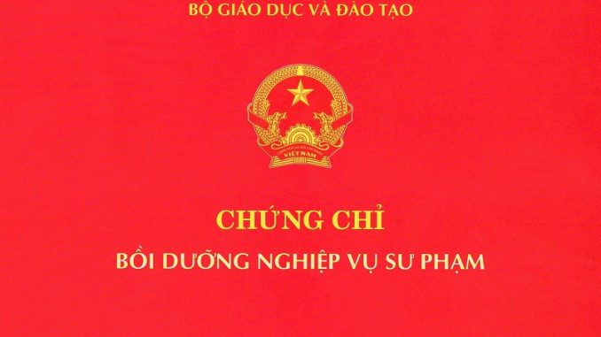 chứng chỉ nghiệp vụ sư phạm