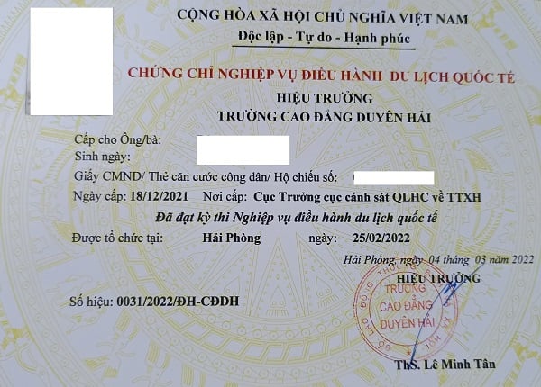 chứng chỉ điều hành du lịch quốc tế